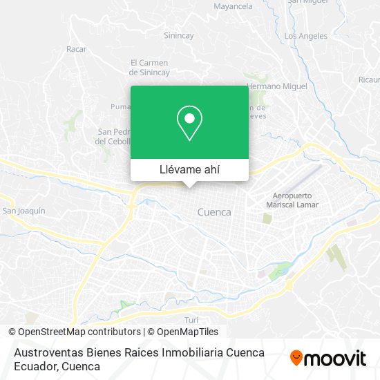 Mapa de Austroventas Bienes Raices Inmobiliaria Cuenca Ecuador