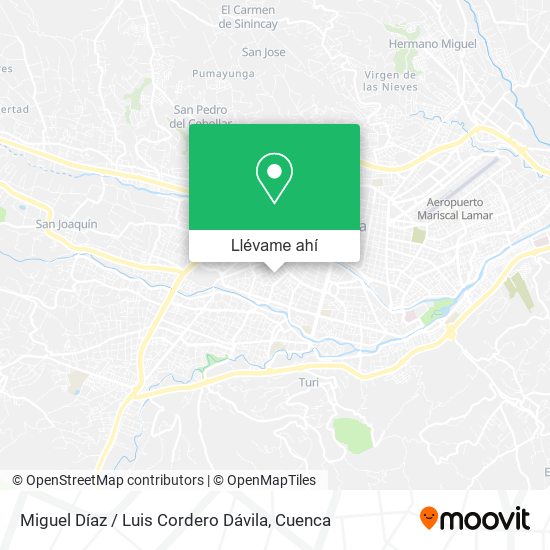 Mapa de Miguel Díaz / Luis Cordero Dávila