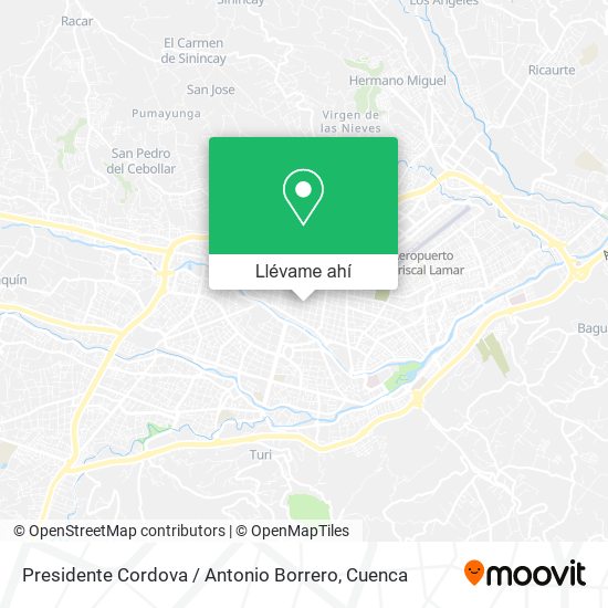 Mapa de Presidente Cordova / Antonio Borrero