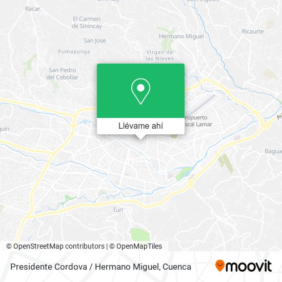Mapa de Presidente Cordova / Hermano Miguel