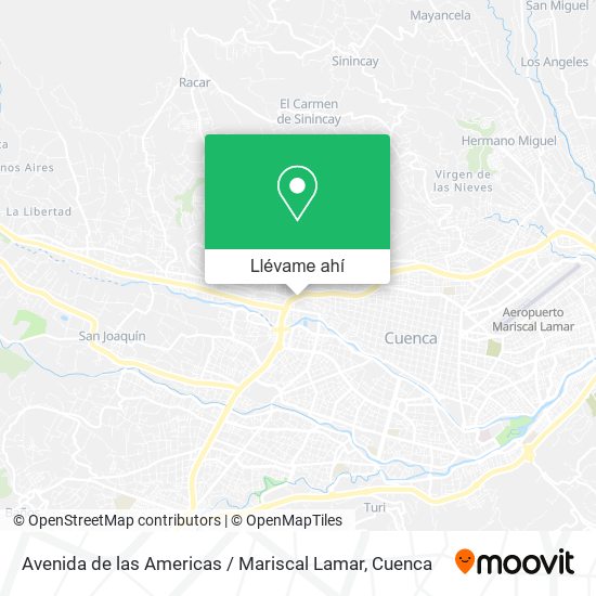 Mapa de Avenida de las Americas / Mariscal Lamar