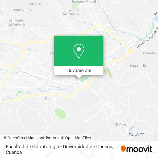 Mapa de Facultad de Odontología - Universidad de Cuenca