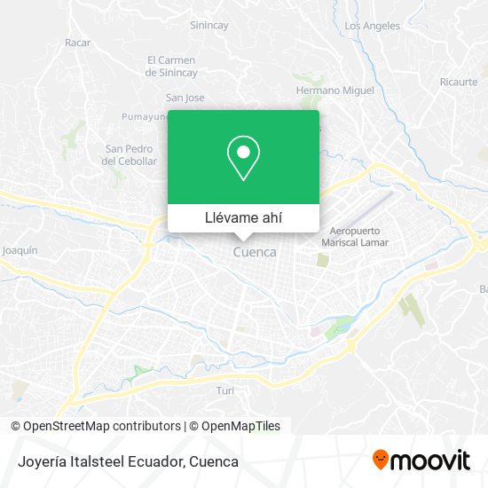 Mapa de Joyería Italsteel Ecuador
