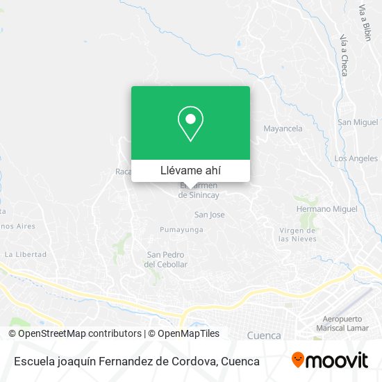 Mapa de Escuela joaquín Fernandez de Cordova