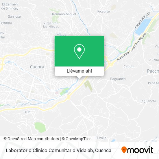 Mapa de Laboratorio Clinico Comunitario Vidalab