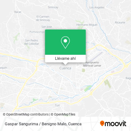 Mapa de Gaspar Sangurima / Benigno Malo