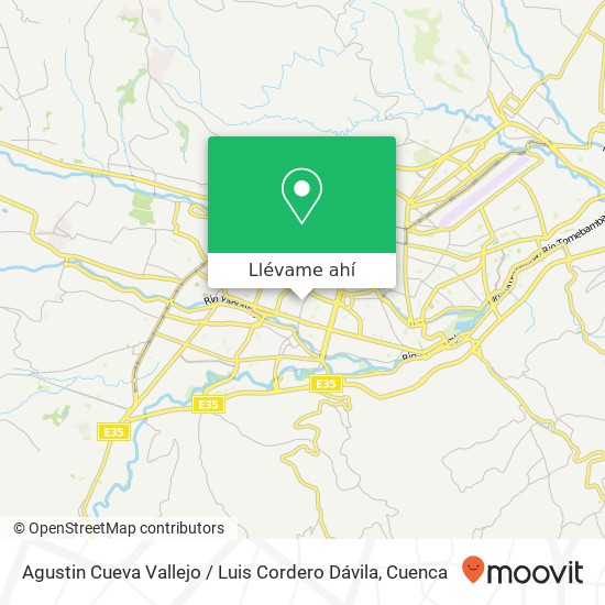 Mapa de Agustin Cueva Vallejo / Luis Cordero Dávila