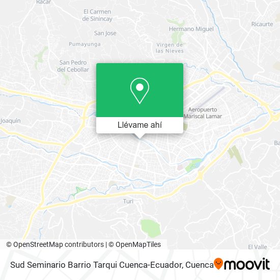 Mapa de Sud Seminario Barrio Tarqui Cuenca-Ecuador