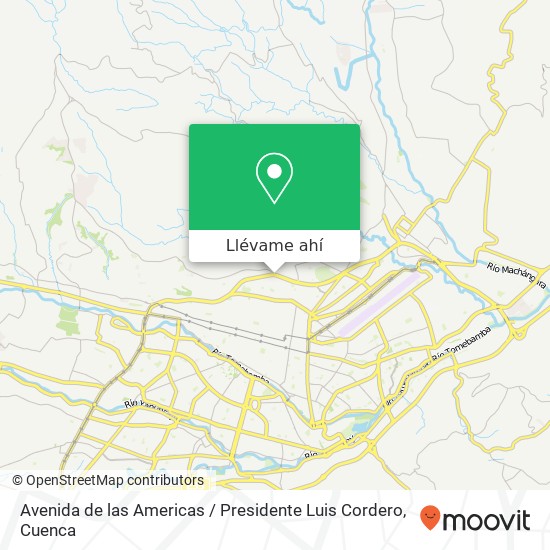 Mapa de Avenida de las Americas / Presidente Luis Cordero