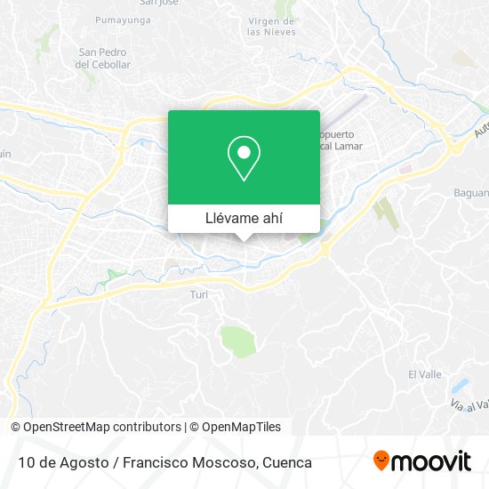 Mapa de 10 de Agosto / Francisco Moscoso