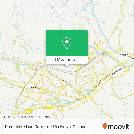 Mapa de Presidente Luis Cordero / Pio Bravo