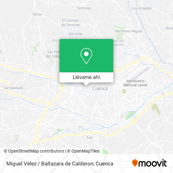 Mapa de Miguel Velez / Baltazara de Calderon