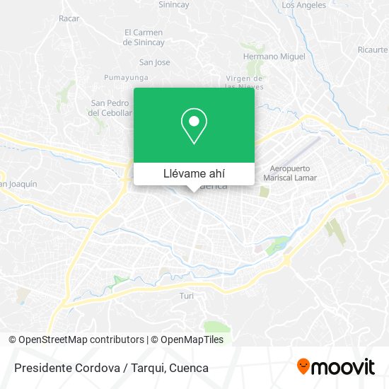Mapa de Presidente Cordova / Tarqui