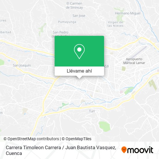 Mapa de Carrera Timoleon Carrera / Juan Bautista Vasquez