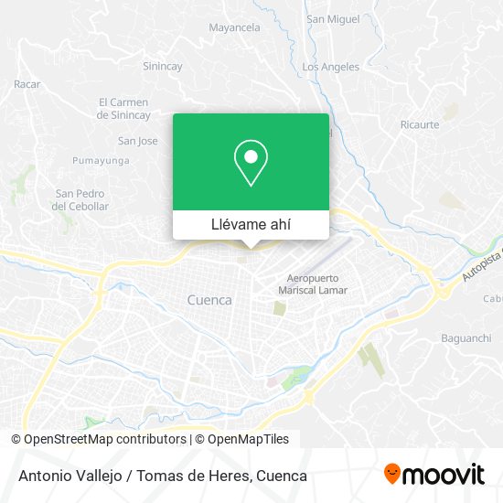 Mapa de Antonio Vallejo / Tomas de Heres