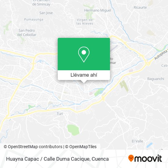 Mapa de Huayna Capac / Calle Duma Cacique