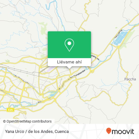 Mapa de Yana Urco / de los Andes