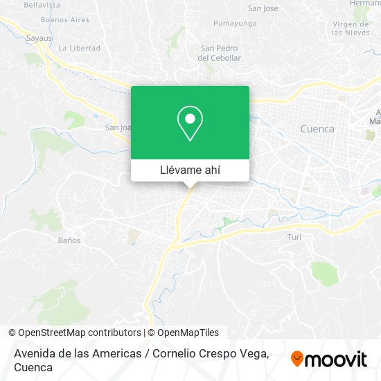 Mapa de Avenida de las Americas / Cornelio Crespo Vega