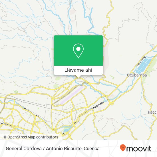 Mapa de General Cordova / Antonio Ricaurte
