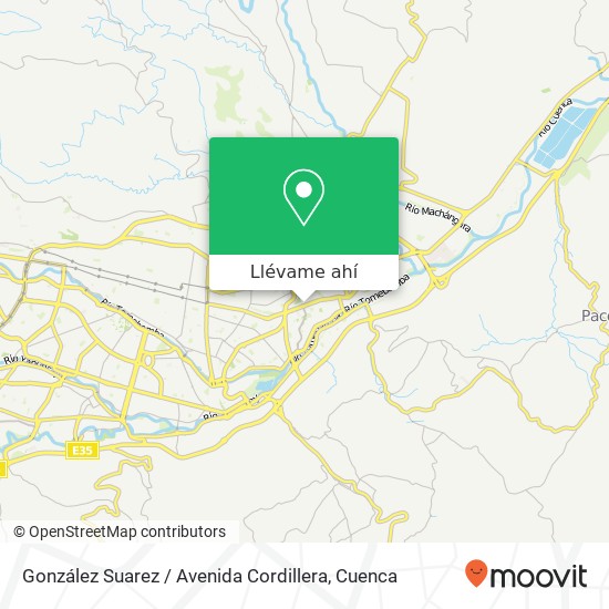 Mapa de González Suarez / Avenida Cordillera