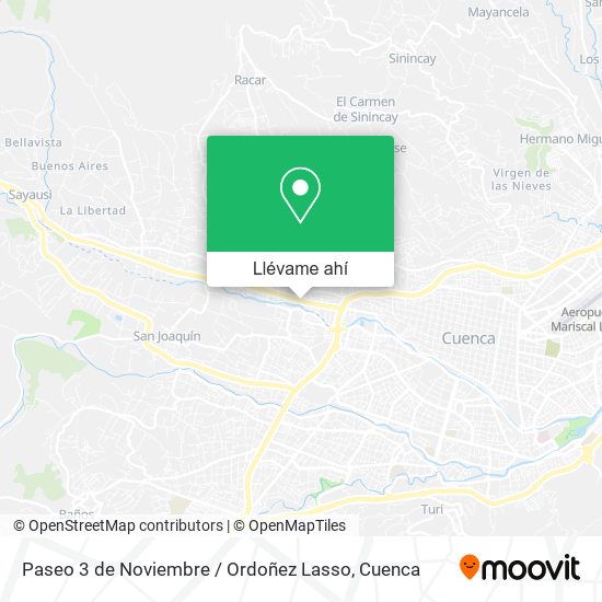 Mapa de Paseo 3 de Noviembre / Ordoñez Lasso
