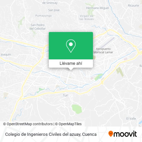 Mapa de Colegio de Ingenieros Civiles del azuay