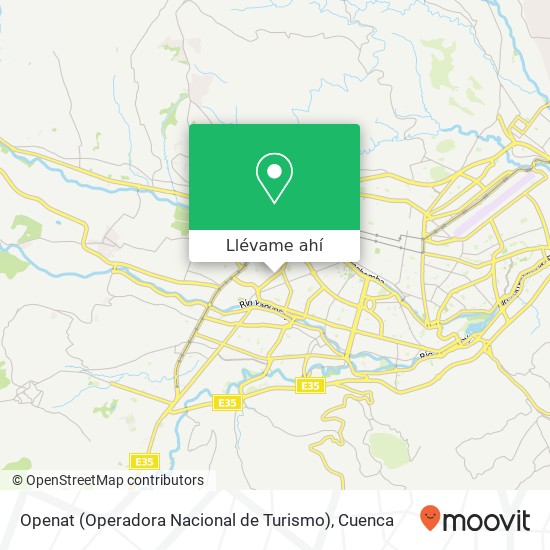 Mapa de Openat (Operadora Nacional de Turismo)