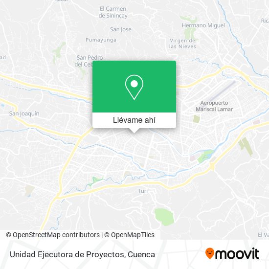 Mapa de Unidad Ejecutora de Proyectos