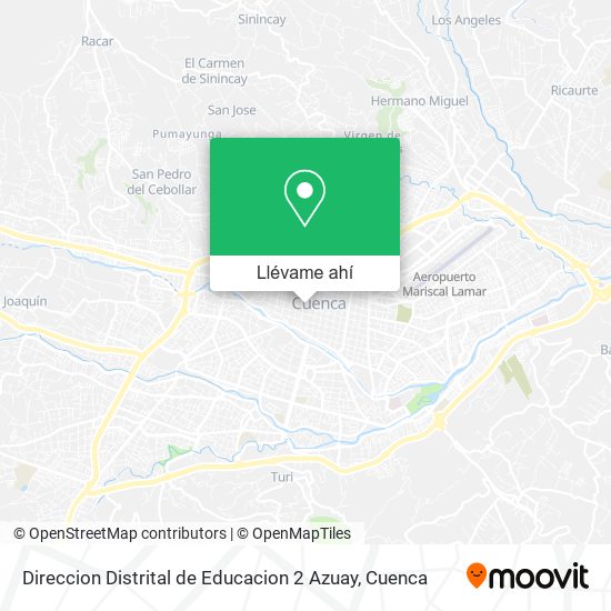 Mapa de Direccion Distrital de Educacion 2 Azuay