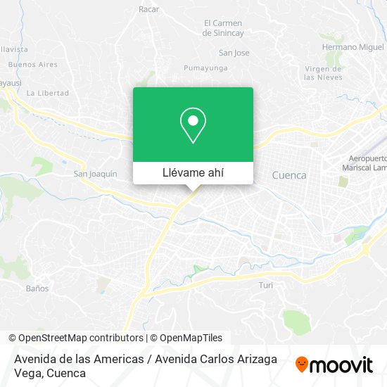 Mapa de Avenida de las Americas / Avenida Carlos Arizaga Vega