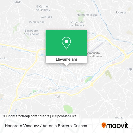 Mapa de Honorato Vasquez / Antonio Borrero