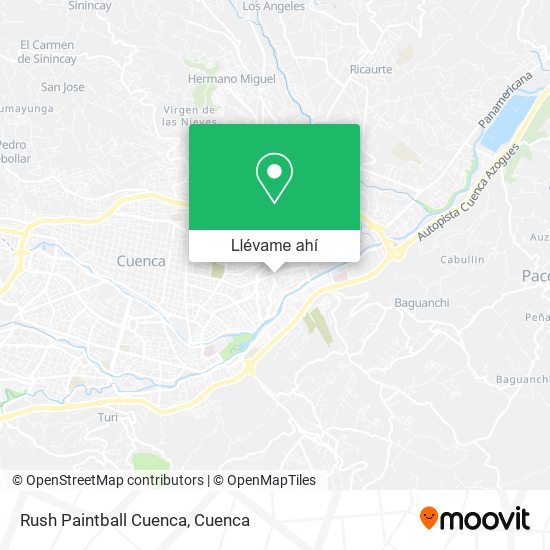 Mapa de Rush Paintball Cuenca