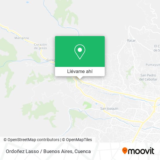 Mapa de Ordoñez Lasso / Buenos Aires
