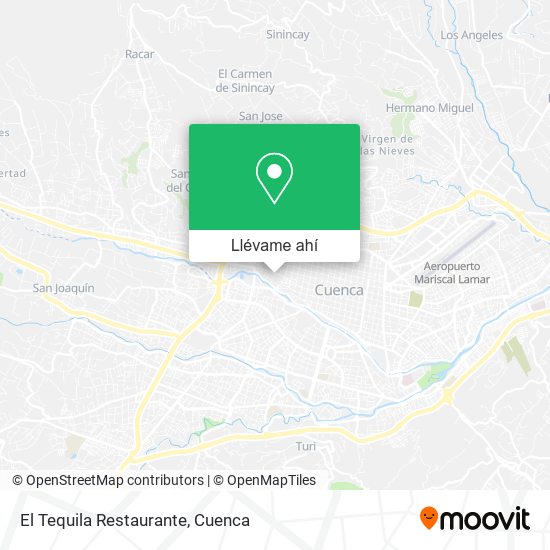 Mapa de El Tequila Restaurante