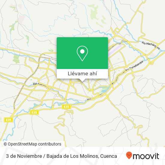 Mapa de 3 de Noviembre / Bajada de Los Molinos