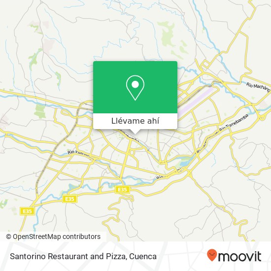 Mapa de Santorino Restaurant and Pizza