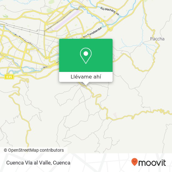 Mapa de Cuenca Vía al Valle