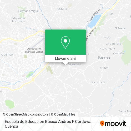 Mapa de Escuela de Educacion Basica Andres F Córdova