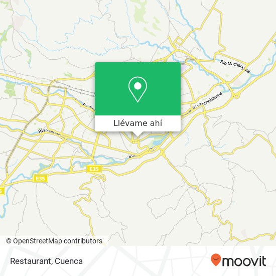 Mapa de Restaurant, Paseo de los Cañaris Cuenca, Cuenca