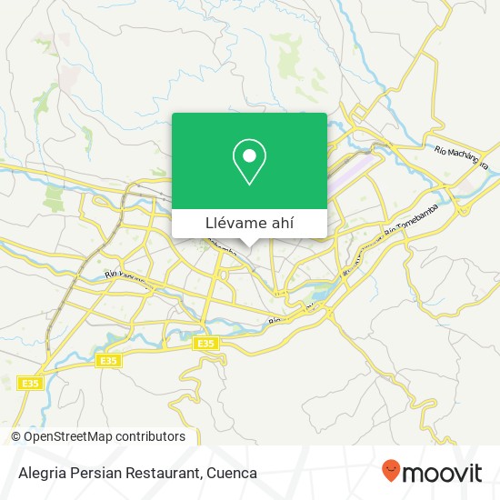 Mapa de Alegria Persian Restaurant, Honorato Vasquez Cuenca