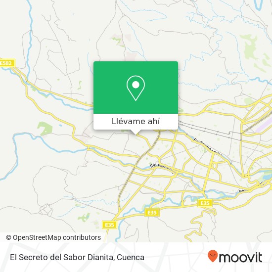 Mapa de El Secreto del Sabor Dianita, Francisco Cisneros Cuenca, Cuenca
