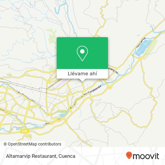 Mapa de Altamarvip Restaurant, de los Andes Cuenca, Cuenca
