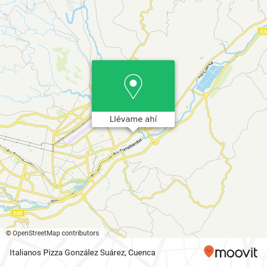 Mapa de Italianos Pizza González Suárez, González Suarez Cuenca, Cuenca
