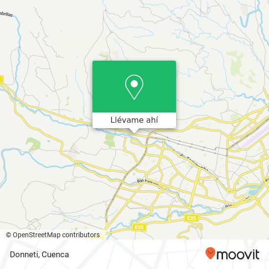 Mapa de Donneti, Ordoñez Lasso Cuenca