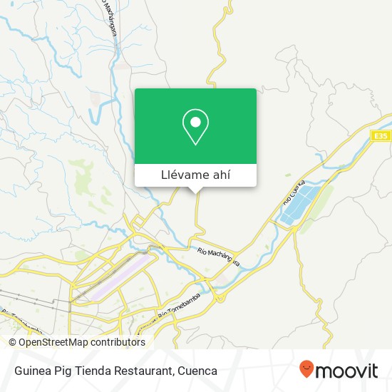Mapa de Guinea Pig Tienda Restaurant, Calle Cordillera del Cóndor Ricaurte, Cuenca