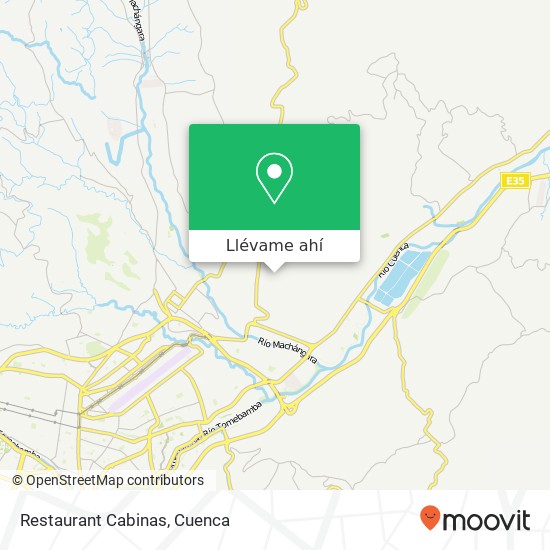 Mapa de Restaurant Cabinas, Calle Cordillera del Cóndor Ricaurte, Cuenca