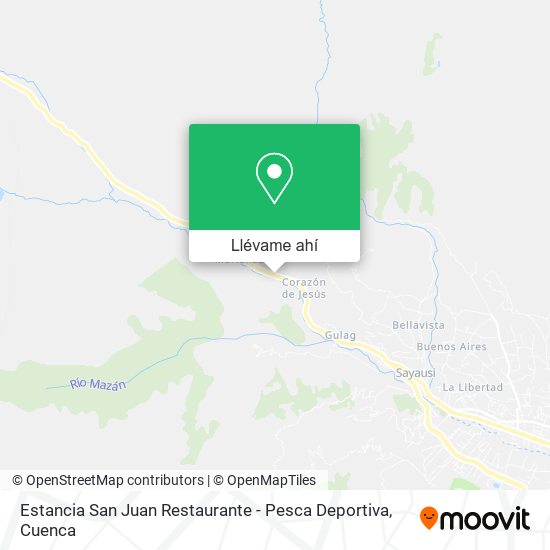 Mapa de Estancia San Juan Restaurante - Pesca Deportiva