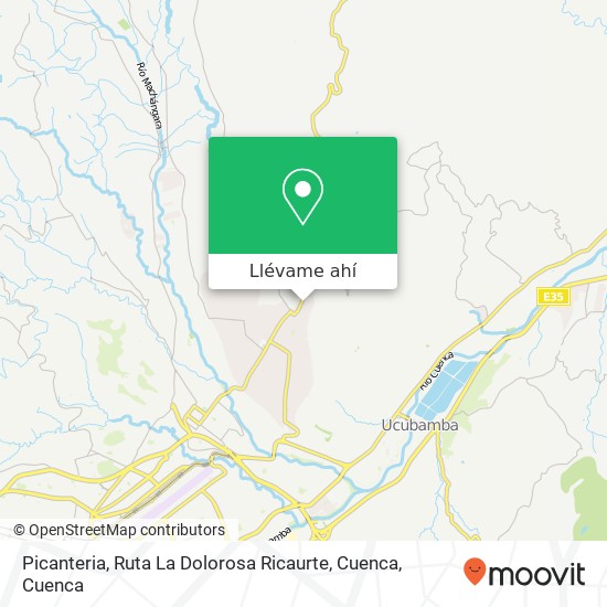 Mapa de Picanteria, Ruta La Dolorosa Ricaurte, Cuenca