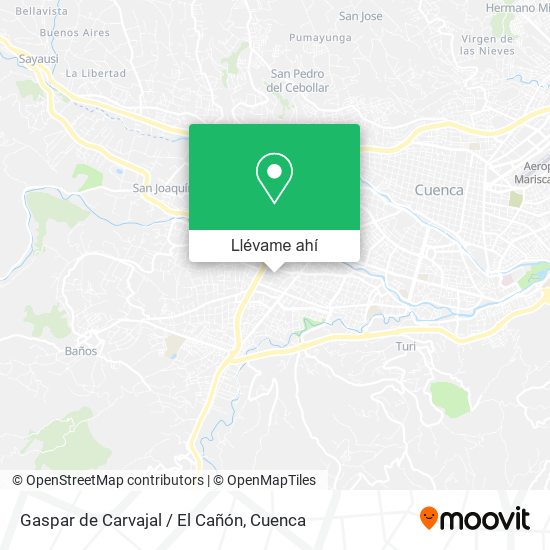 Mapa de Gaspar de Carvajal / El Cañón