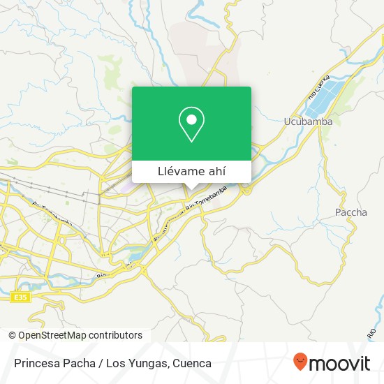 Mapa de Princesa Pacha / Los Yungas